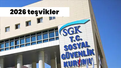 2026 SGK Teşvikleri Açıklandı: 2026 Sigorta Teşvik Listesi